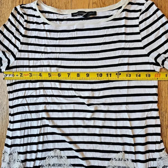 WHBM top stripes and lace size S - Picture 4 of 7